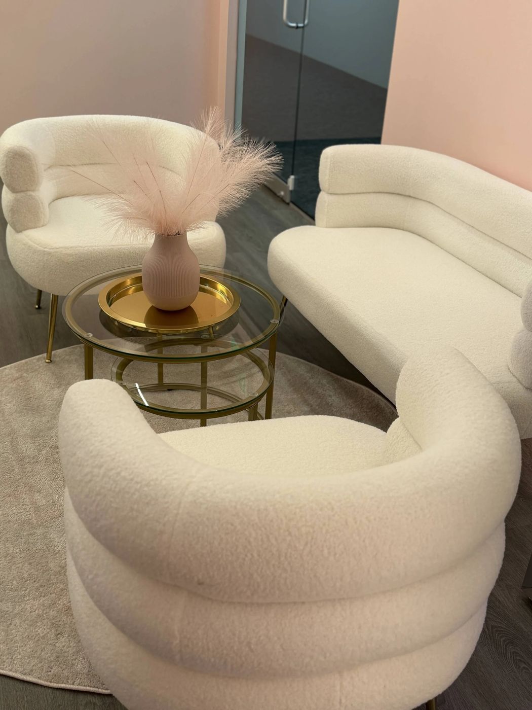 The waiting area at reception